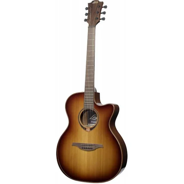 Guitare Folk Electro LAG T118ABCE-BRS - Bevel - Auditorium Cutaway Electro Bevel Brown Shadow
