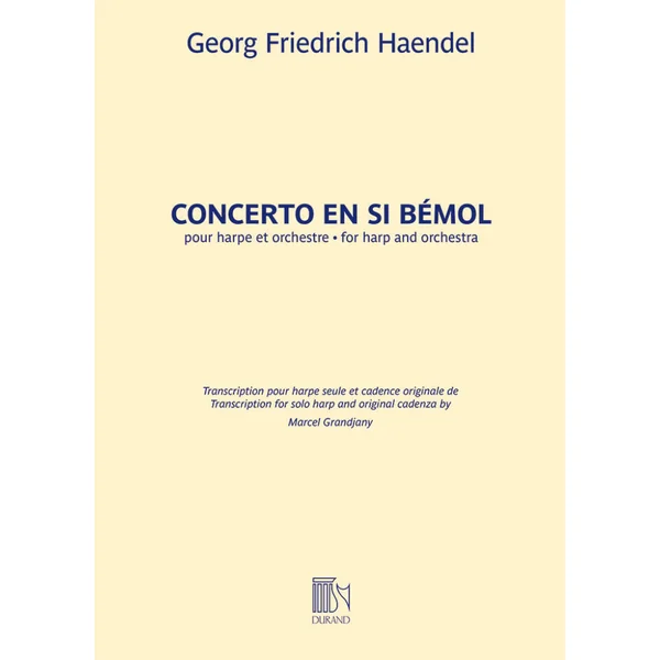 Haendel G.F. Concerto En Si Bemol pour harpe seule