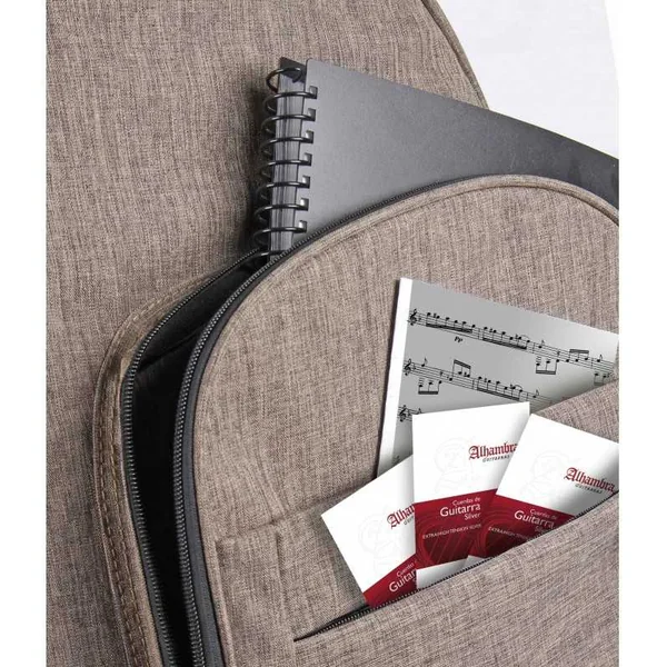 Housse pour Guitare Classique Alhambra 7/8, couleur marron, densité 25 mm