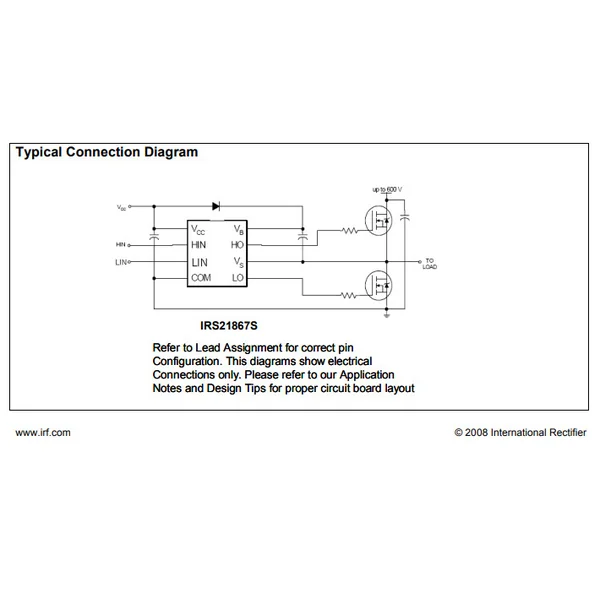 ic Driver demi pont IRS21864 600V SOIC-8