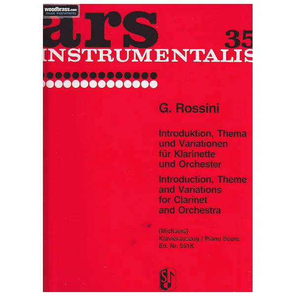 Ini Gioacchino - Introduction Theme Et Variations - Clarinette & Piano