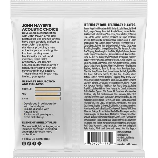Jeu de Cordes pour Guitare Folk Ernie Ball 2350 - Extra light 10-14-20-28-40-50