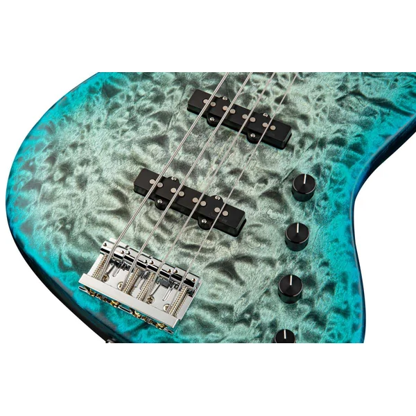 J/J Bass 4 Metroline 21-Fret Standard Ltd (Germany, MN) - whale blue trans satin