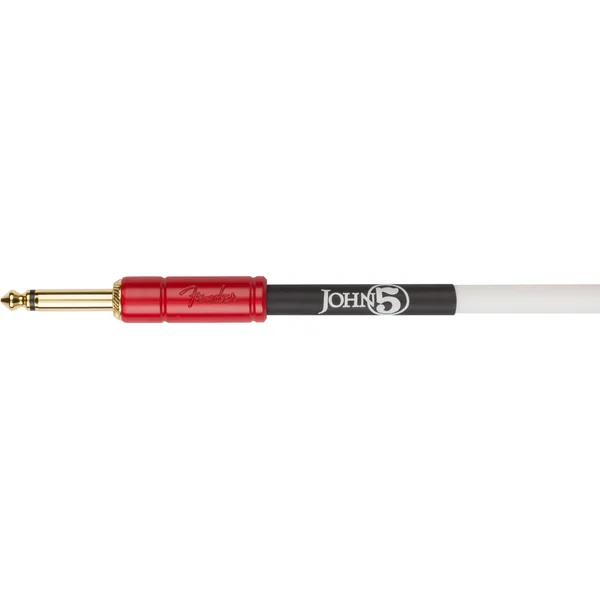 John 5 Instrument Cable 10 ft - White & Red