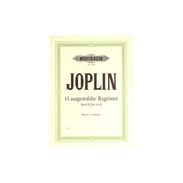 Joplin S. 14 Ragtimes Vol 2 Piano 4 Mains