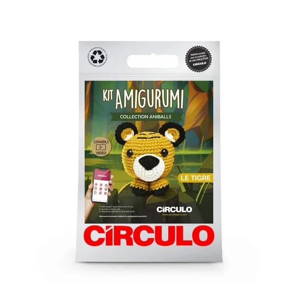 Kit Amigurumi Aniballs - Tigre - Circulo