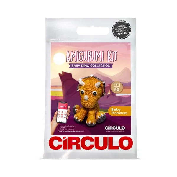 Kit Amigurumi Bébé Tricératops - Circulo