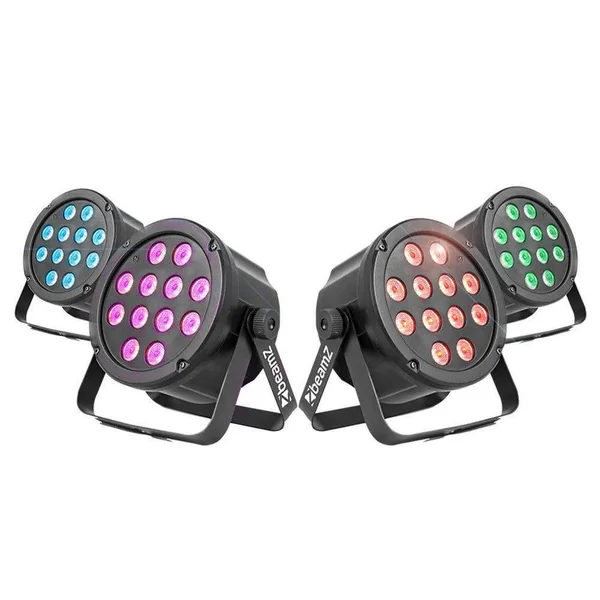 Kit Complet d'Éclairage BeamZ avec 4 Spots Slimpar35