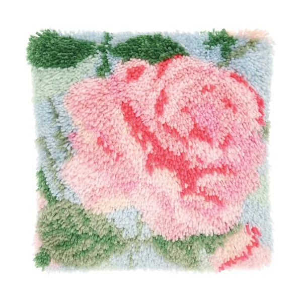 Kit de Point Noué Hooki Hooki – Coussin Rose de Rico Design : Élégance et Douceur pour Votre Intérieur