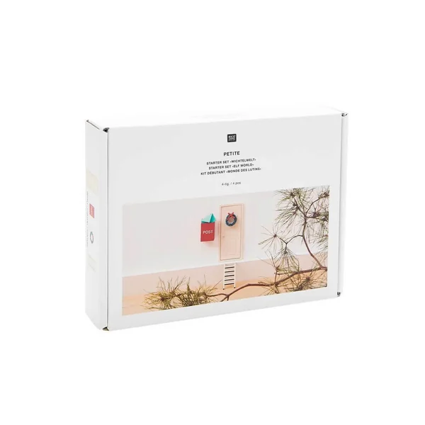 Kit débutant composé de 4 pièces appartenant à la gamme Monde des lutins de la marque Rico Design