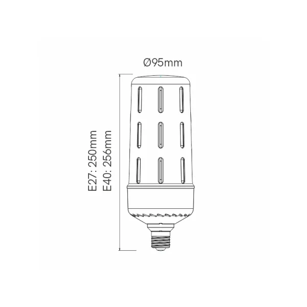LAMPE LED BENEITO ET FAURE ARIA 50W E40 220V 360º 2700K 5400LM