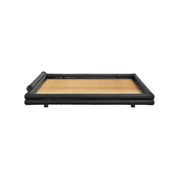 Lit bambou 180x200 cm marron foncé lit adulte véritable bambou lit deux places