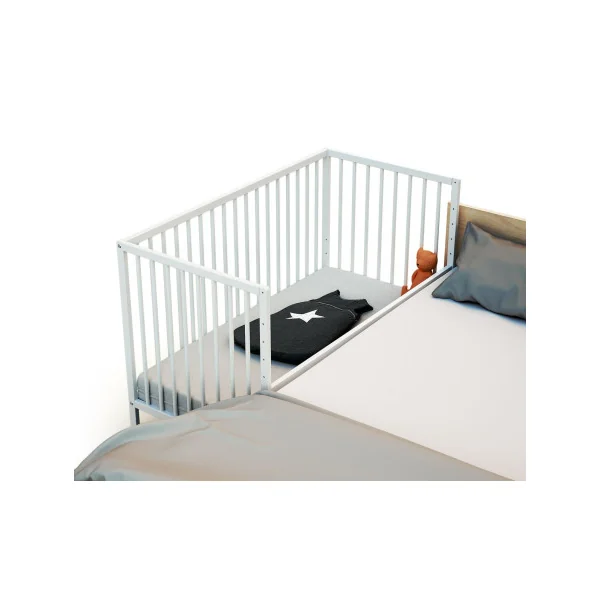 Lit cododo évolutif en lit bébé 60x120 cm sommier réglable en 5 hauteurs