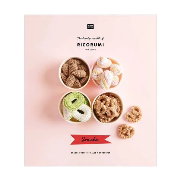 Livre Ricorumi Snacks - Snacks sucrés et salés à crocheter.