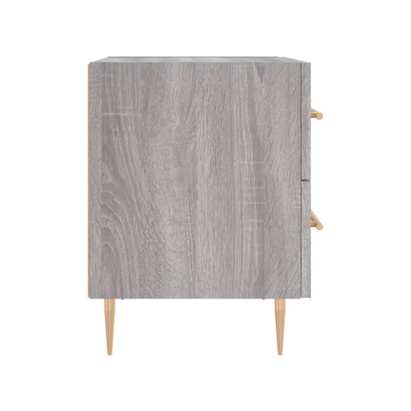 Lot 2 Tables de Chevet Chêne Gris Table de Nuit Tendance