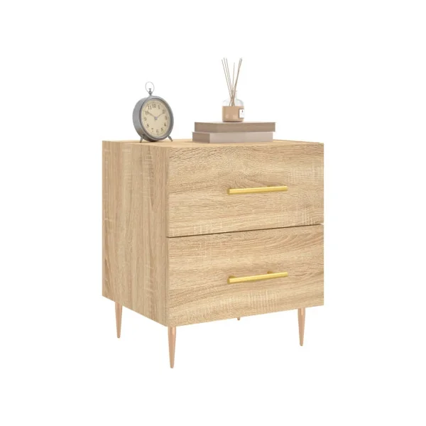 Lot 2 Tables de Chevet Chêne Table de Nuit Tendance