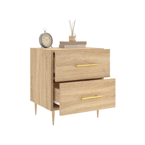 Lot 2 Tables de Chevet Chêne Table de Nuit Tendance