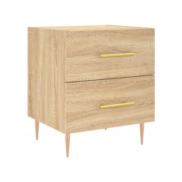 Lot 2 Tables de Chevet Chêne Table de Nuit Tendance