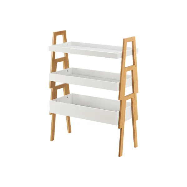 Lot 3 Étagères plantes 3 niveaux en Bambou Support plantes Support pot de fleur Etagère plante intérieure