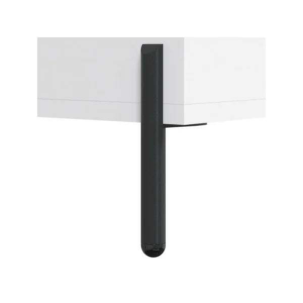 Lot de 2 Tables de Chevet Blanc Tables de Nuit 1 Porte