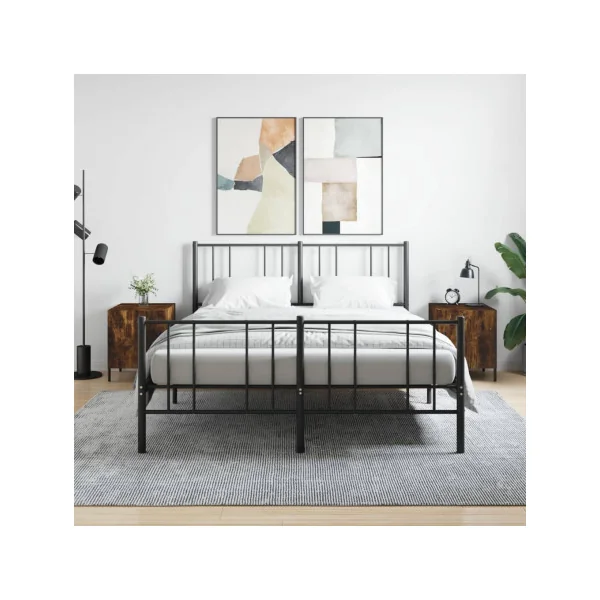 Lot de 2 Tables de Chevet Chêne fumé Tables de Nuit 1 Porte