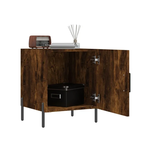 Lot de 2 Tables de Chevet Chêne fumé Tables de Nuit 1 Porte