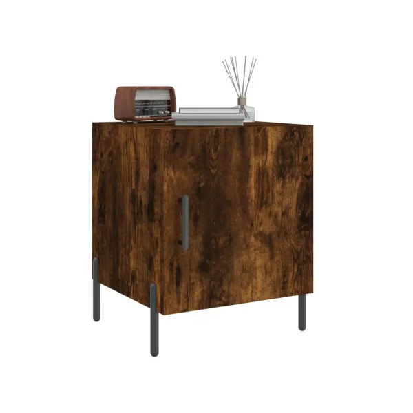 Lot de 2 Tables de Chevet Chêne fumé Tables de Nuit 1 Porte