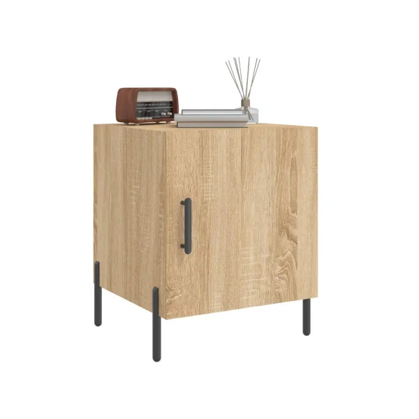 Lot de 2 Tables de Chevet Chêne Tables de Nuit 1 Porte