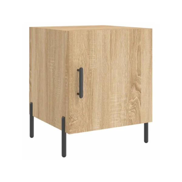Lot de 2 Tables de Chevet Chêne Tables de Nuit 1 Porte