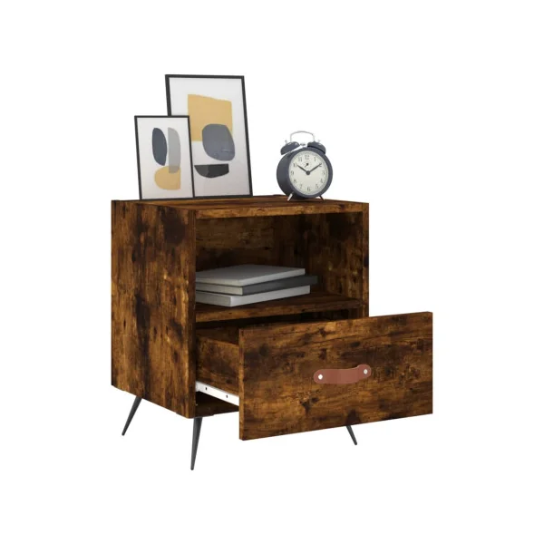Lot de 2 Tables de Chevet Fumé Tables de Nuit 1 Tiroir