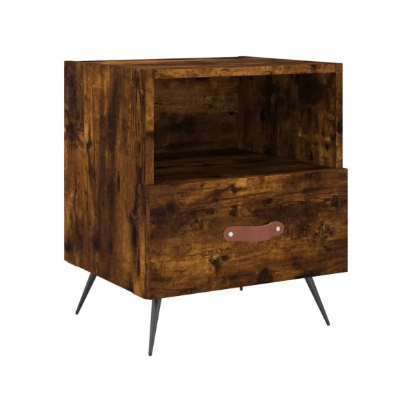 Lot de 2 Tables de Chevet Fumé Tables de Nuit 1 Tiroir