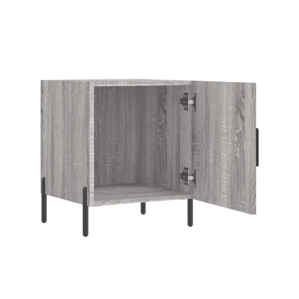 Lot de 2 Tables de Chevet Gris Tables de Nuit 1 Porte
