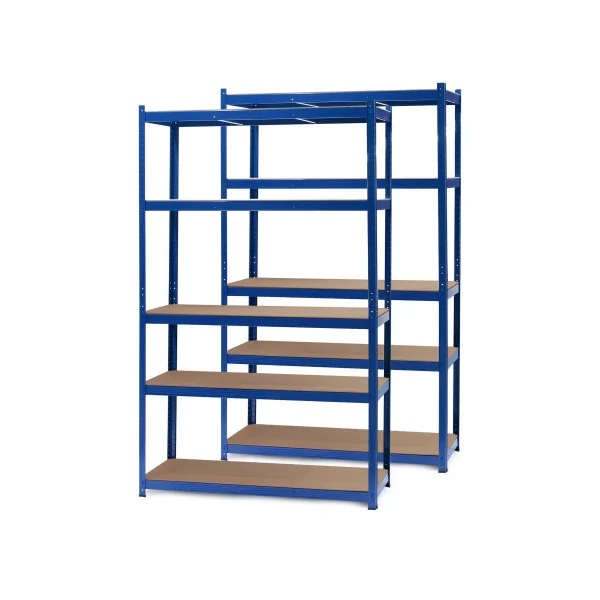 Lot de 4 étagères professionnel bleu 120x60x200 cm Rayonnage métallique Etagère métallique industrielle Charge lourde