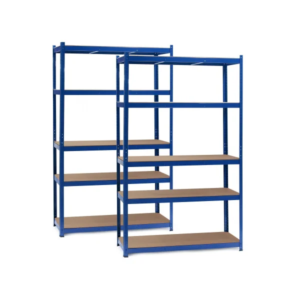 Lot de 4 étagères professionnel bleu 120x60x200 cm Rayonnage métallique Etagère métallique industrielle Charge lourde