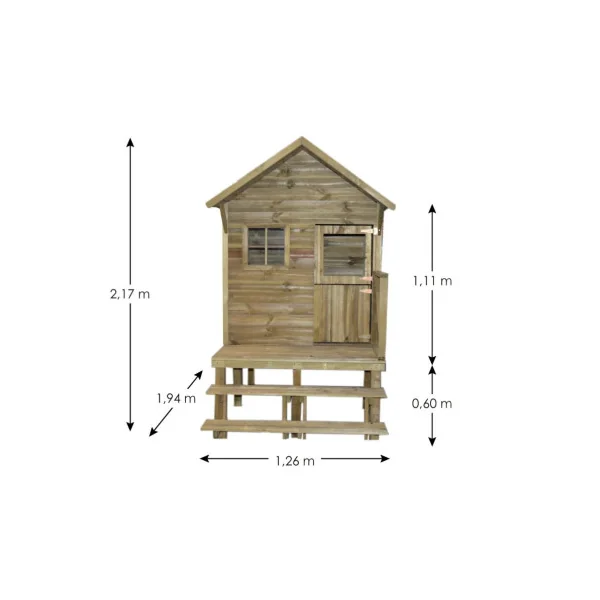 Maison de jeux pour enfants sur pilotis pin massif Autoclave FSC Maison enfant extérieur Cabane de jardin
