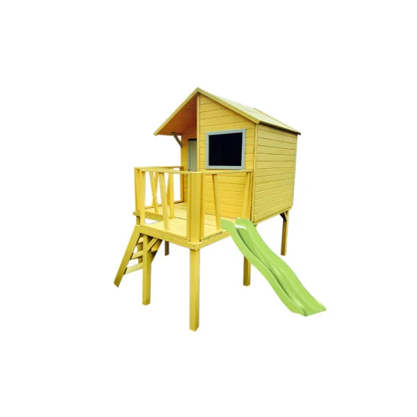 Maison de jeux + toboggan pour enfants sur pilotis pin massif Autoclave FSC Maison enfant extérieur
