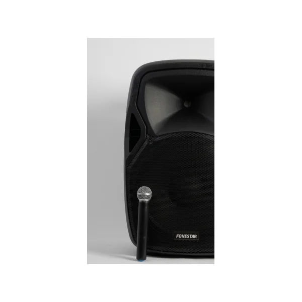 Malibu 215P Fonestar - Enceinte autonome batterie lithium USB SD bluetooth 15 pouce avec 1 micro sans fil + un serre tête