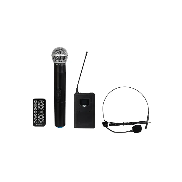 Malibu 215P Fonestar - Enceinte autonome batterie lithium USB SD bluetooth 15 pouce avec 1 micro sans fil + un serre tête