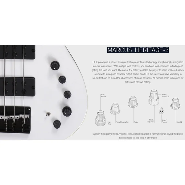Marcus Miller M2 5ST 5-String - white pearl
