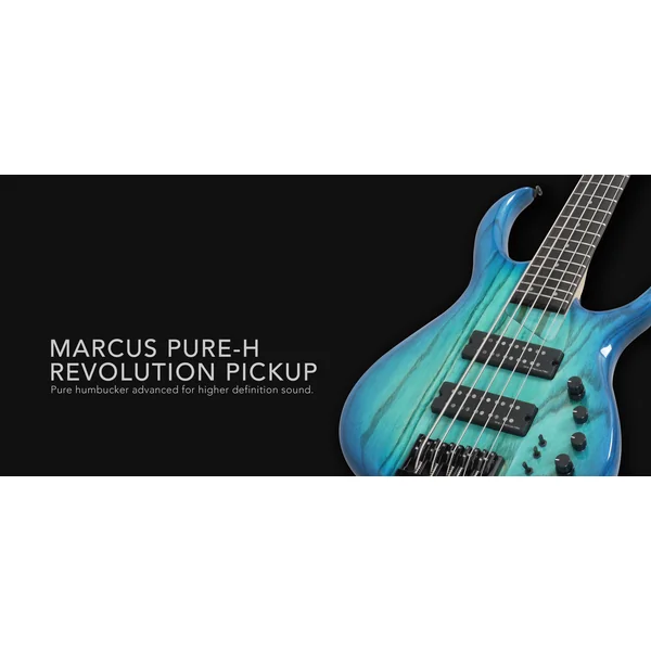 Marcus Miller M5 Swamp Ash 4ST - transparent blue