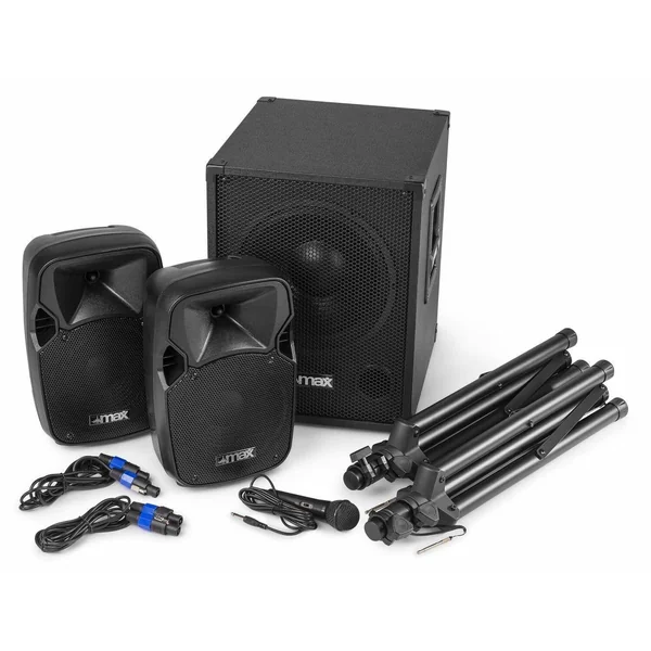 MAX MX700 Système Triphonique Actif 2.1, Subwoofer et Enceintes