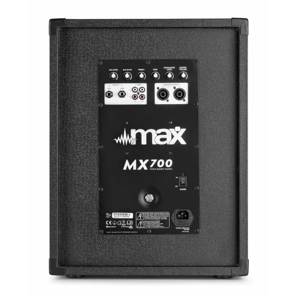 MAX MX700 Système Triphonique Actif 2.1, Subwoofer et Enceintes
