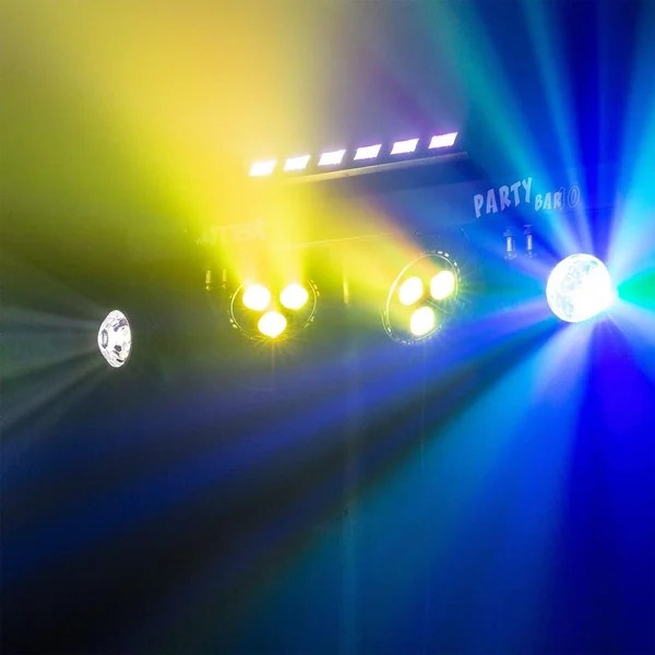 Max PARTYBAR10 - 2x Jelly Moon, 2x PAR UV/Strobe, Mode DMX avec Télécommande