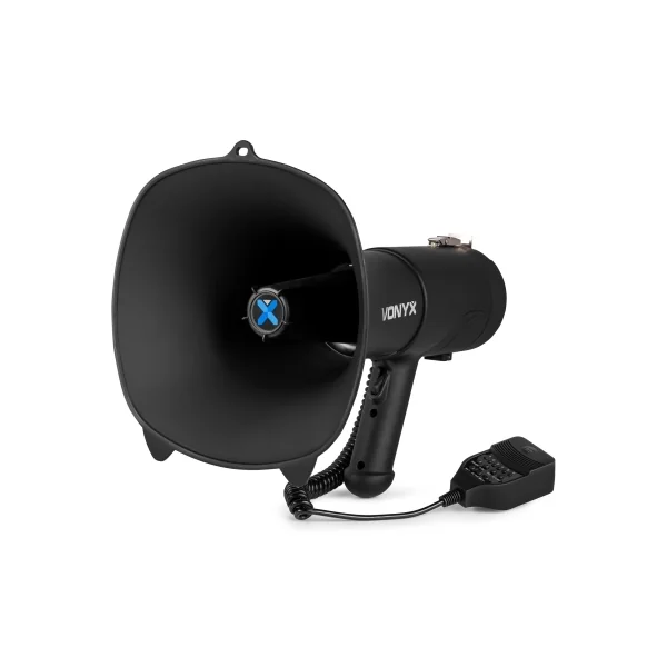 MEG090 Vonyx - Mégaphone 90W noir avec USB SD Bluetooth sur batterie
