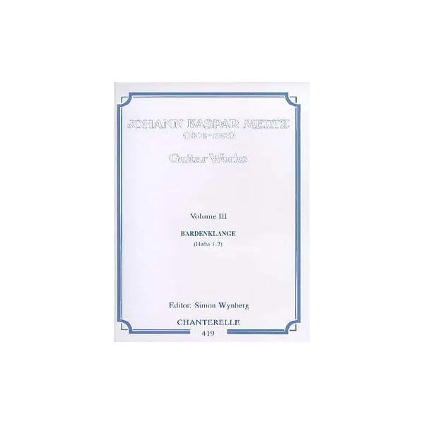 Mertz J.k. Oeuvres Completes Vol 3 Guitare