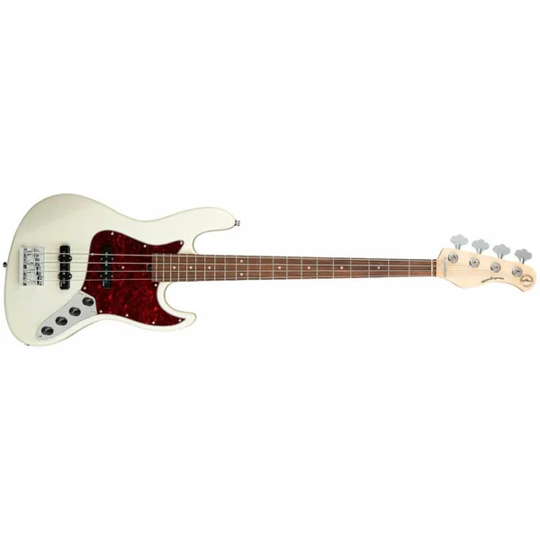 MetroExpress 21-Fret Vintage J/J Bass 4 (MOR) - olympic white