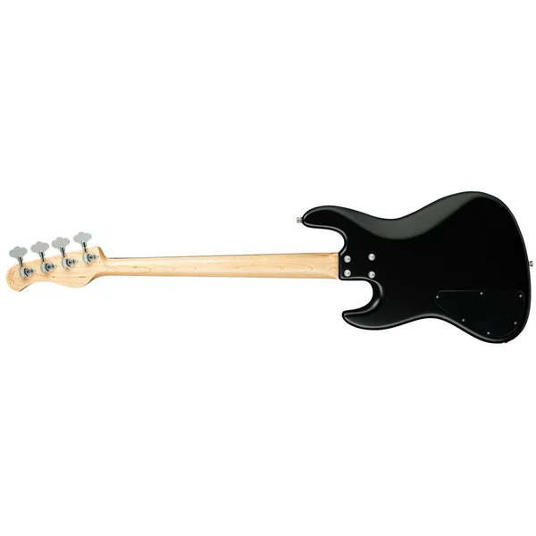 MetroLine 21-Fret Vintage J/J Bass Alder 4-String (Germany, MOR) - solid black satin