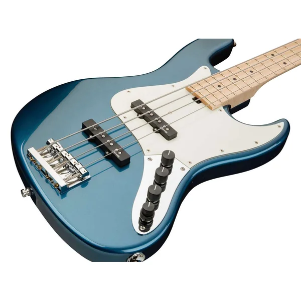 MetroLine 21-Fret Vintage J/J Bass Ash 4 (Germany, MN) - dark lake placid blue metallic