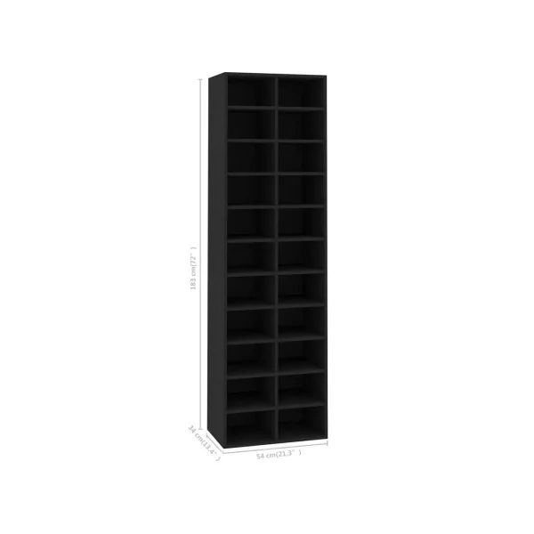 Meuble chaussure noir rangement vêtement armoire chaussures