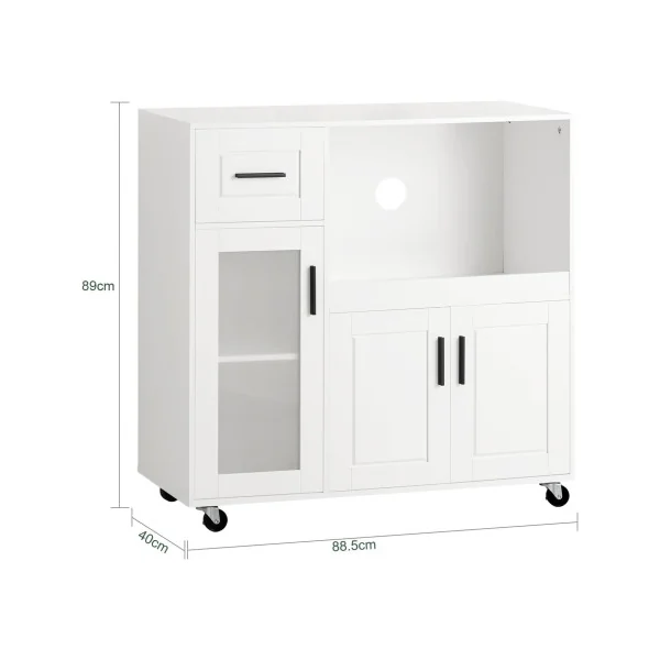 Meuble de cuisine blanche Commode cuisine mobile Armoire de cuisine